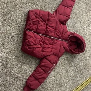 Burgundy puffer jacket from forever 21